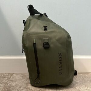 Filson green dry sling bag